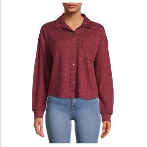 Women’s Button Front Knit Blouse Cardigan Top